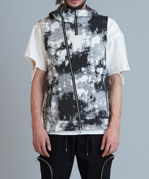 NO ID.（ノーアイディー） ベスト ジレ 「NO ID.」Sleeveless Hooded