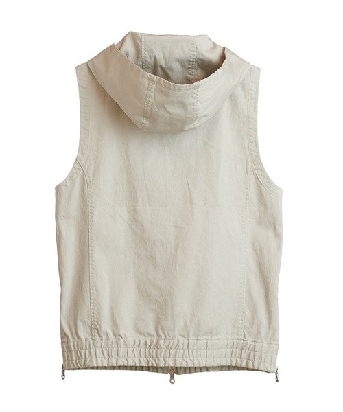 NO ID.（ノーアイディー） ベスト ジレ 「NO ID.」Sleeveless Hooded