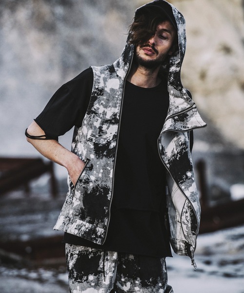 NO ID.（ノーアイディー） ベスト ジレ 「NO ID.」Sleeveless Hooded 