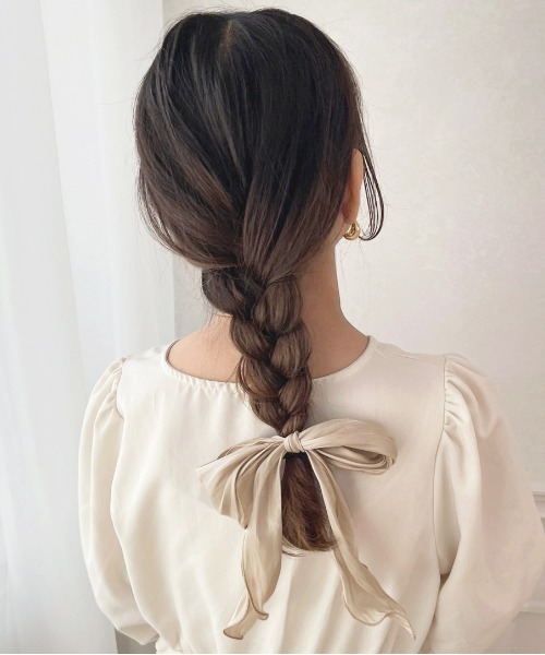 ヘアゴム 【apres jour×ARIAZ】サテン風リボンヘアゴム|ZOZOTOWN |04