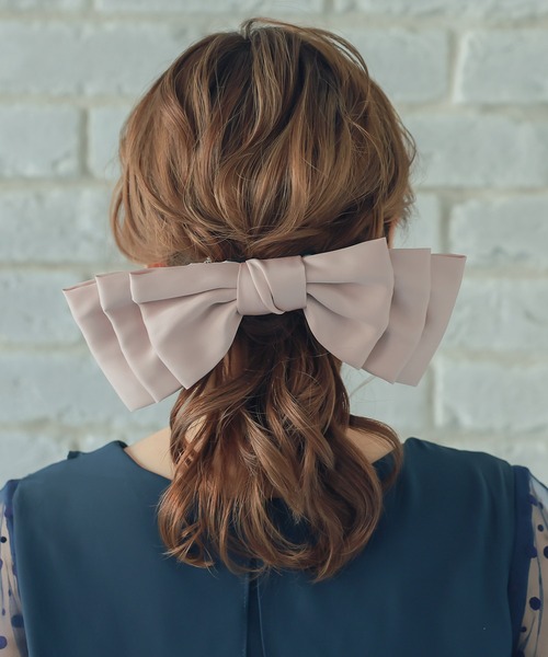 Tika（ティカ） ヘアクリップ 三重リボンワンカラーバレッタ