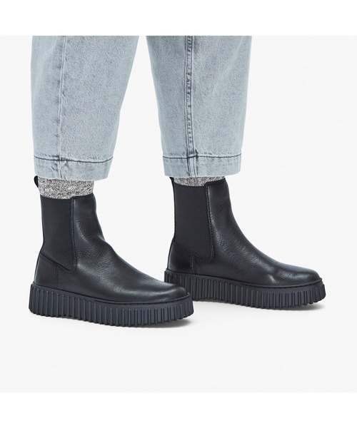 クラークス　トーヒルメープル　サイドゴアブーツ　ブラック　23.0 Clarks（クラークス） ブーツ Torhill Maple / トーヒルメープル