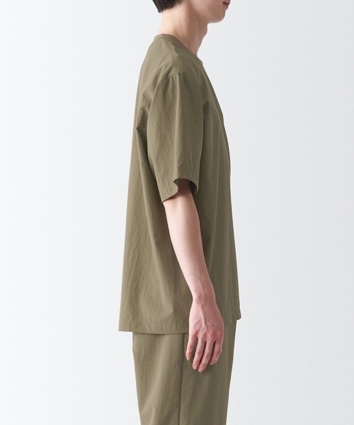 無印良品（MUJI） tシャツ 風を通すストレッチ半袖Tシャツ メンズ