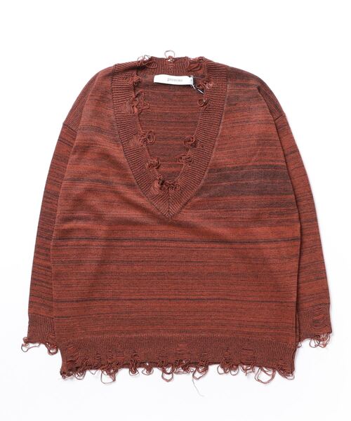 ニット セーター MELANGE DAMAGE KNIT レディース ニット セーター MELANGE DAMAGE KNIT レディース : ZOZOTOWN