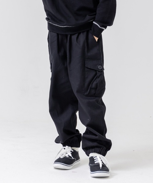 KILLER BEE キラービー 山本KID ネイビー スウェット カーゴパンツ Bee des パンツ 裾口ドローコード カーゴパンツ キッズ 子供服