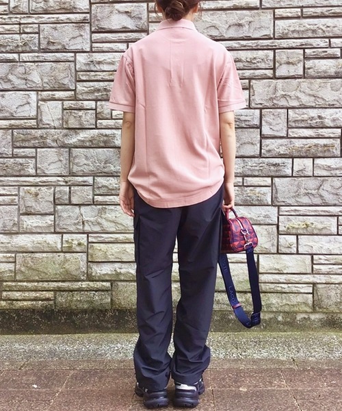 LACOSTE ポロシャツ ポロ オーガニックコットン ミネラルダイ鹿の子地  