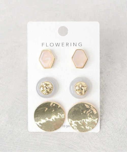 Flowering ピアス モチーフ/セットピアス「6個セット