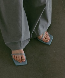 エトレトウキョウ　ワイドスクエアトゥフラットシューズ　黒 ETRE TOKYO サンダル ワイドスクエアトゥフラットシューズ