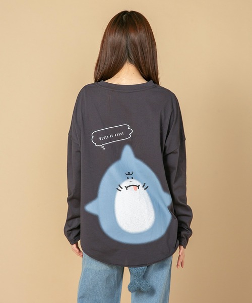 tシャツ 「LIVERY/ライブリー」チワワ パンダ サメ シッポロンT　アニマルシリーズ レディース