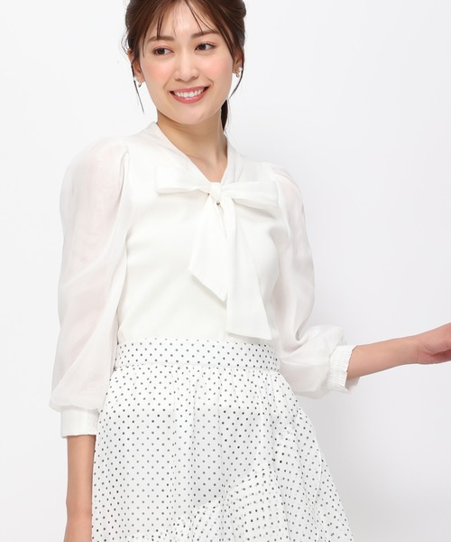 MISCH MASCH ニット セーター 2024春夏新作ブライトブラウス袖