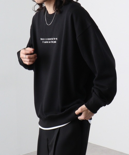 SUGGESTION トレーナー スウェット エモ系グラフィックPT裏毛