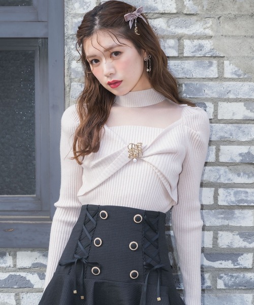 クチュールバイロジータ ニット セーター 「新色追加」シアーデコルテ クチュールバイロジータ ニット セーター 「新色追加」シアーデコルテ