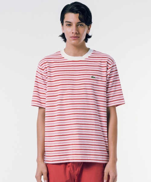 ハイゲージパイル地ボーダーTシャツ TH021J - ラコステ（LACOSTE