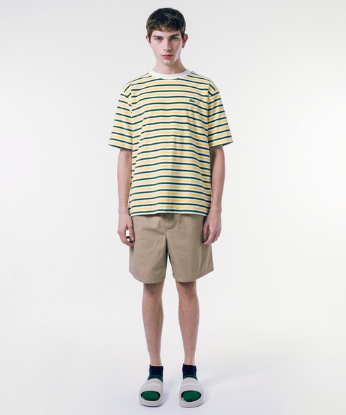 国内配送★LACOSTE★ハイゲージパイル地ボーダーTシャツ ３色 国内配送☆LACOSTE☆ハイゲージパイル地ボーダーTシャツ 3色