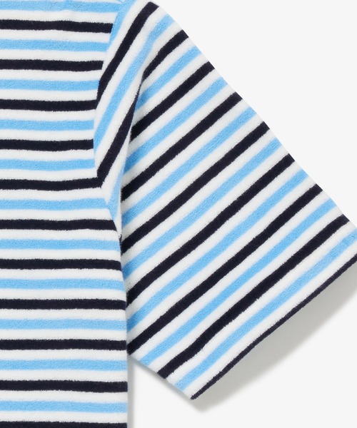 LACOSTE tシャツ オーバーサイズ ハイゲージパイル地ボーダー
