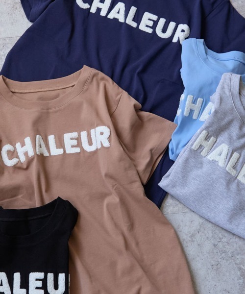 TRIANGLE PALETTE tシャツ パイル刺繍半袖Tシャツ レディース