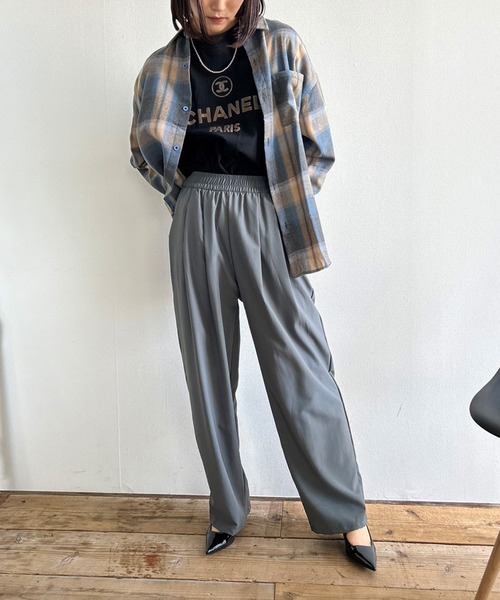 Kotoe ブラウス シャツ オンブレチェックシャツ ビッグ