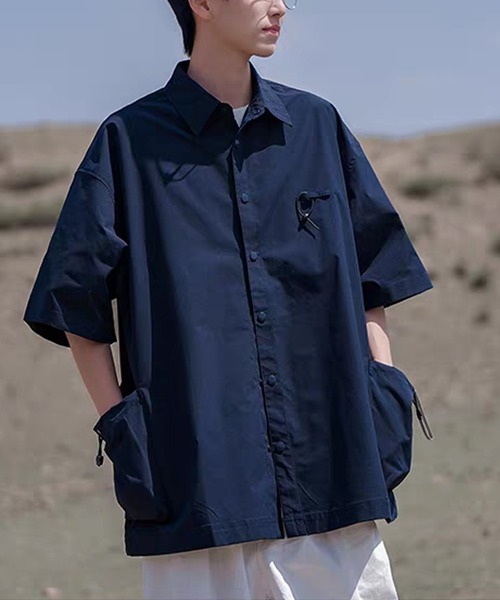 【美品/人気商品】CASTELBAJAC×BETTYPOP　半袖ローネックシャツ B.C STOCK ブラウス シャツ 「追加5」手洗い可 / セルロース