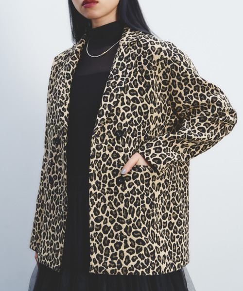 PERNA（ペルナ） ジャケット テーラードジャケット レオパードジャ