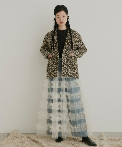 PERNA（ペルナ） ジャケット テーラードジャケット レオパードジャ