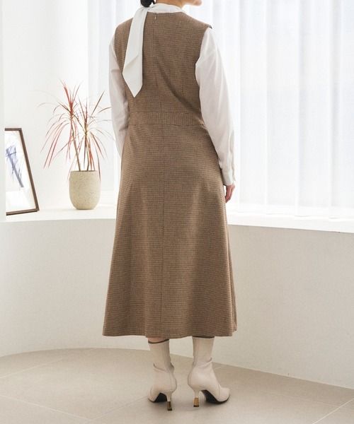 Sirin ジャンパースカート 「セット対応」Vネックタックジャンパー