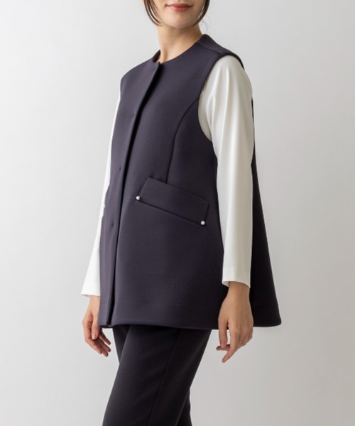 ベスト ジレ 「SONO/ソーノ」「SONO NAVY/ソーノネイビー」マシュマロチュニックジレ レディース Sono ベスト ジレ 「SONO/ソーノ」「SONO NAVY/ソーノネイビー