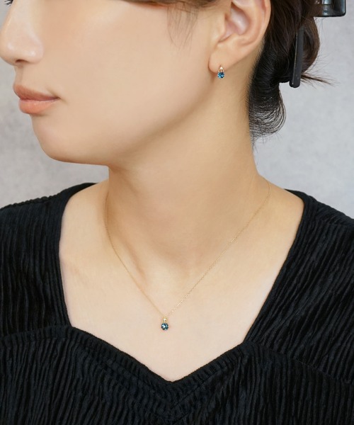 ネックレス K10 ロンドンブルートパーズネックレス シューティング 