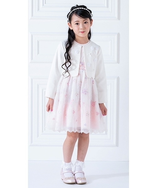 メゾピアノ mezzo piano 花柄刺しゅう レース ワンピース　130 楽天市場】メゾピアノ(mezzo piano)花柄刺しゅうレースワンピース