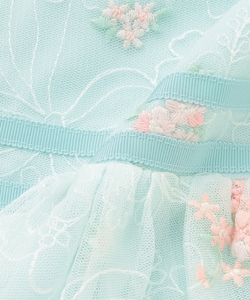 mezzo piano 花刺繍チュールレース　ワンピース　フォーマル　130 mezzo piano ワンピース 花刺繍チュールレース ワンピース キッズ 子供