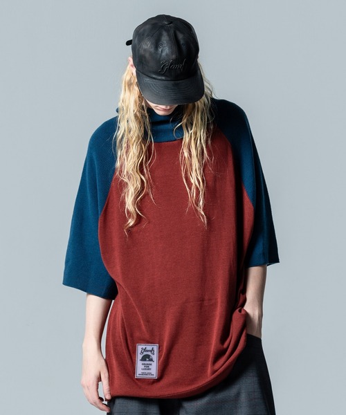 glamb（グラム） セーター ニット Half Sleeves Knit Hoodie / ハーフ