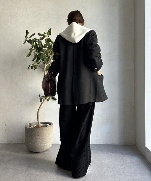 パンツ 「WEB限定」フロッキードットパンツ レディース 手洗い可