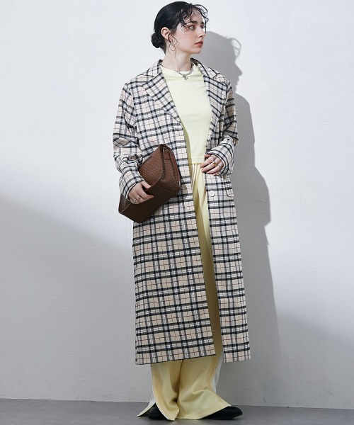 TTOL コート チェスターコート スプリングコート（チェック柄