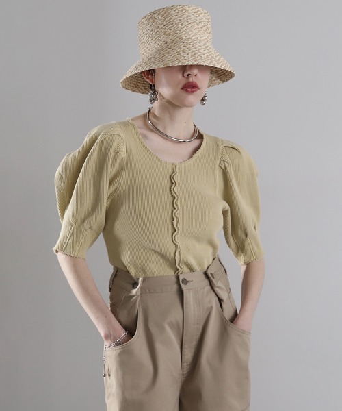 ROSE BUD（ローズバッド） tシャツ 半袖 (mici)ボリュームスリーブ