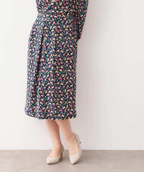 ローラ アシュレイ（LAURA ASHLEY）/【ジャージ素材／洗える／同柄アイテムあり】ポリアンサス柄スカート LAURA ASHLEY（ローラアシュレイ） スカート 「ジャージ素材／洗える