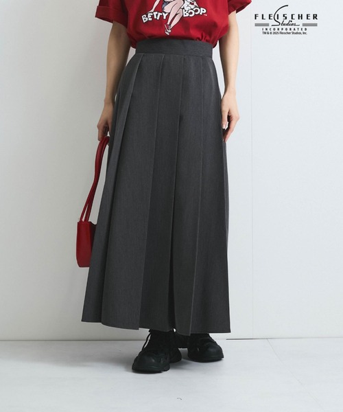 VICKY スカート ツイルプリーツスカート「手洗い可能