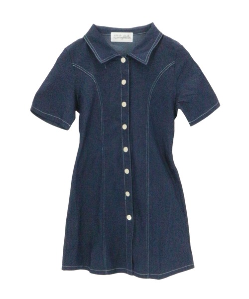 ALLuRing ChaRm ワンピース Stitch Denim Mini Dress / ステッチ