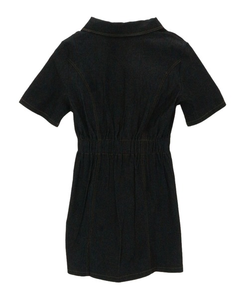 ALLuRing ChaRm ワンピース Stitch Denim Mini Dress / ステッチ