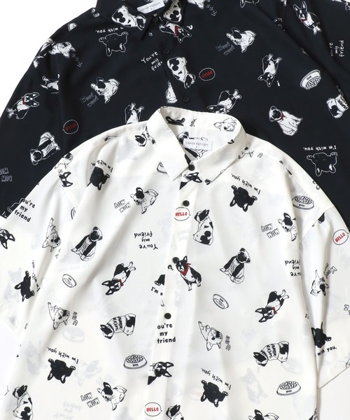 Lazar ブラウス シャツ Animal Allover Shirts/接触冷感