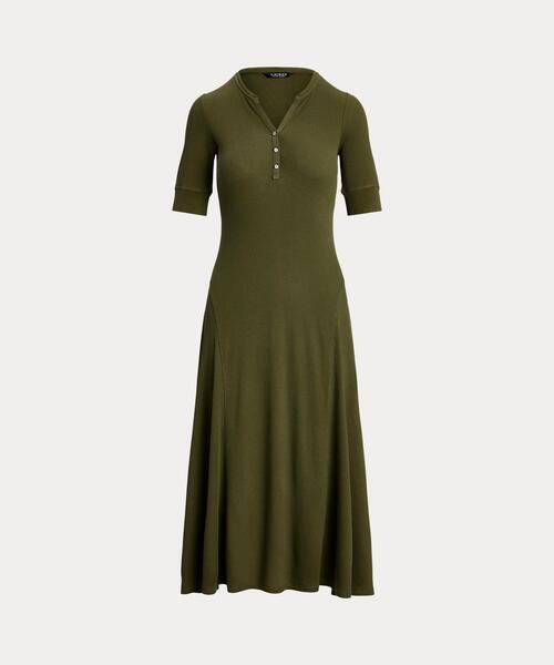 NEW【RRL Ralph Lauren】着心地◎ ヘンリーネック ワンピース LAUREN RALPH ワンピース コットン ヘンリーネック ドレス