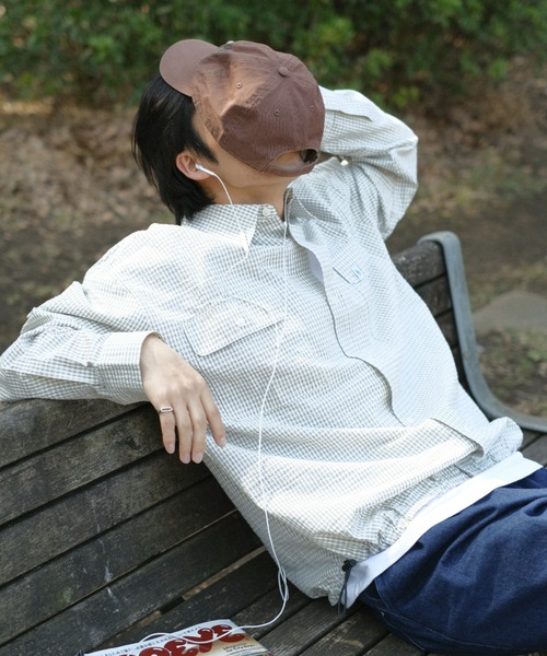 BROKEN BASE シャツ ドローコードチェックシャツ メンズ