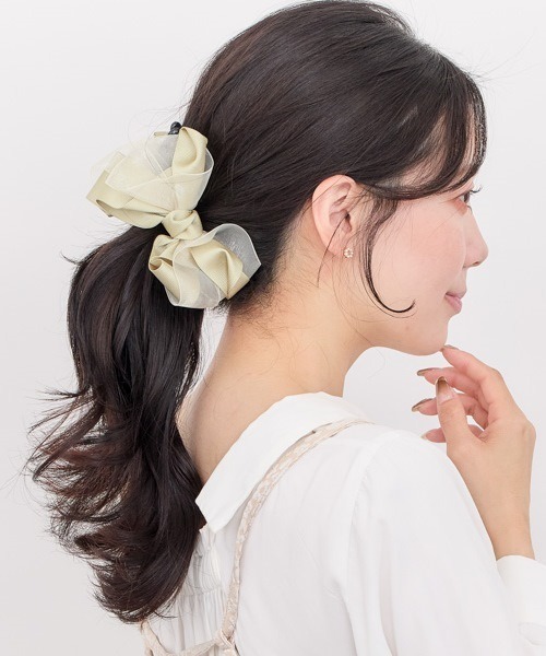 Heartdance ヘアクリップ オーガンジーリボンバナナクリップ