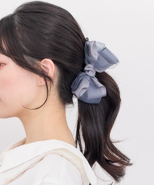 Heartdance ヘアクリップ オーガンジーリボンバナナクリップ