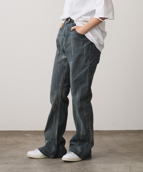 ROOP TOKYO ジーンズ Washed Flared Denim Pants / ウォッシュ加工