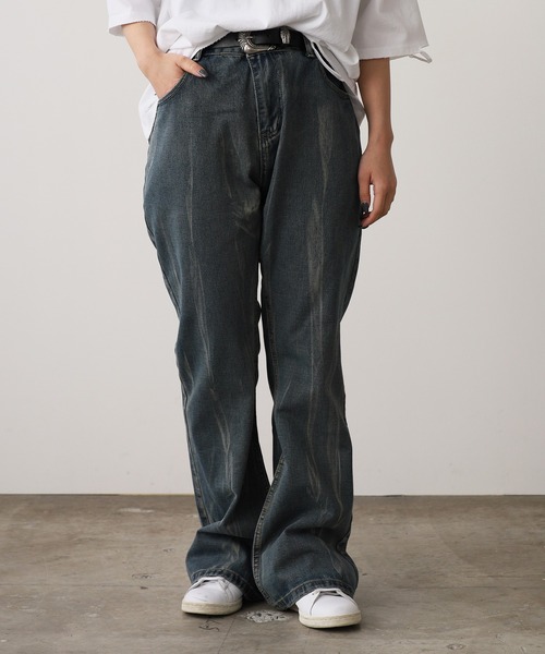 ROOP TOKYO ジーンズ Washed Flared Denim Pants / ウォッシュ加工 