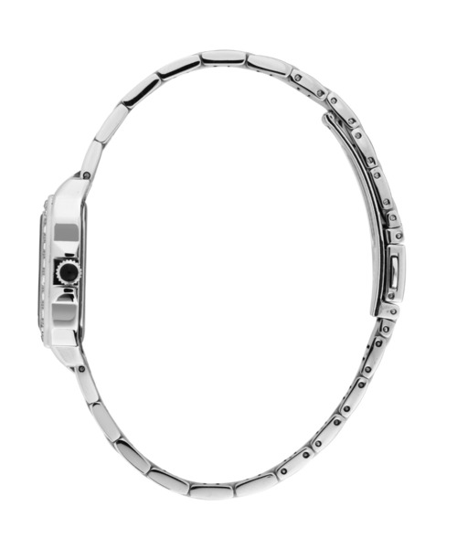 腕時計 「KARL LAGERFELD/カール・ラガーフェルド」スクエア クラシック -クリスタル ダイヤル シルバー ブレスレット レディースの画像
