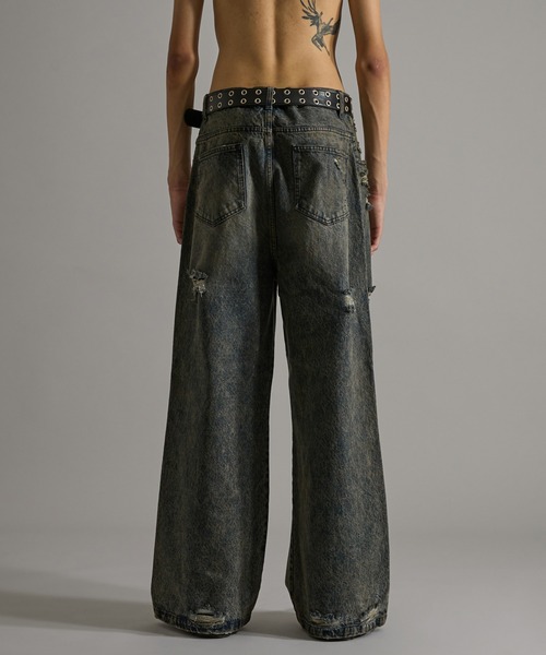 ANDER HUNK ジーンズ Damege Chemical Wash Denim/ダメージケミカル