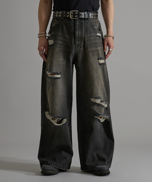ANDER HUNK ジーンズ Damege Chemical Wash Denim/ダメージ
