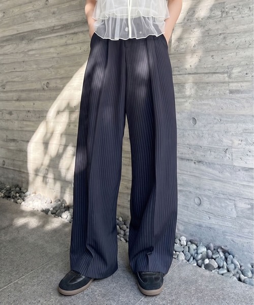 Ada. ワイドパンツ スラックス パンツ ピンストライプ ワイド