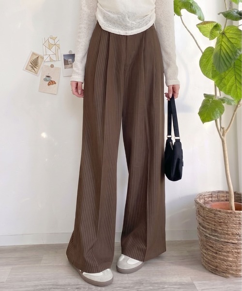 Ada. ワイドパンツ スラックス パンツ ピンストライプ ワイド