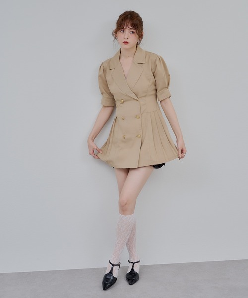 Shion チェリープリーツミニワンピース　OLIVE des OLIVE 大好評につき再販売】Shion チェリープリーツミニワンピース